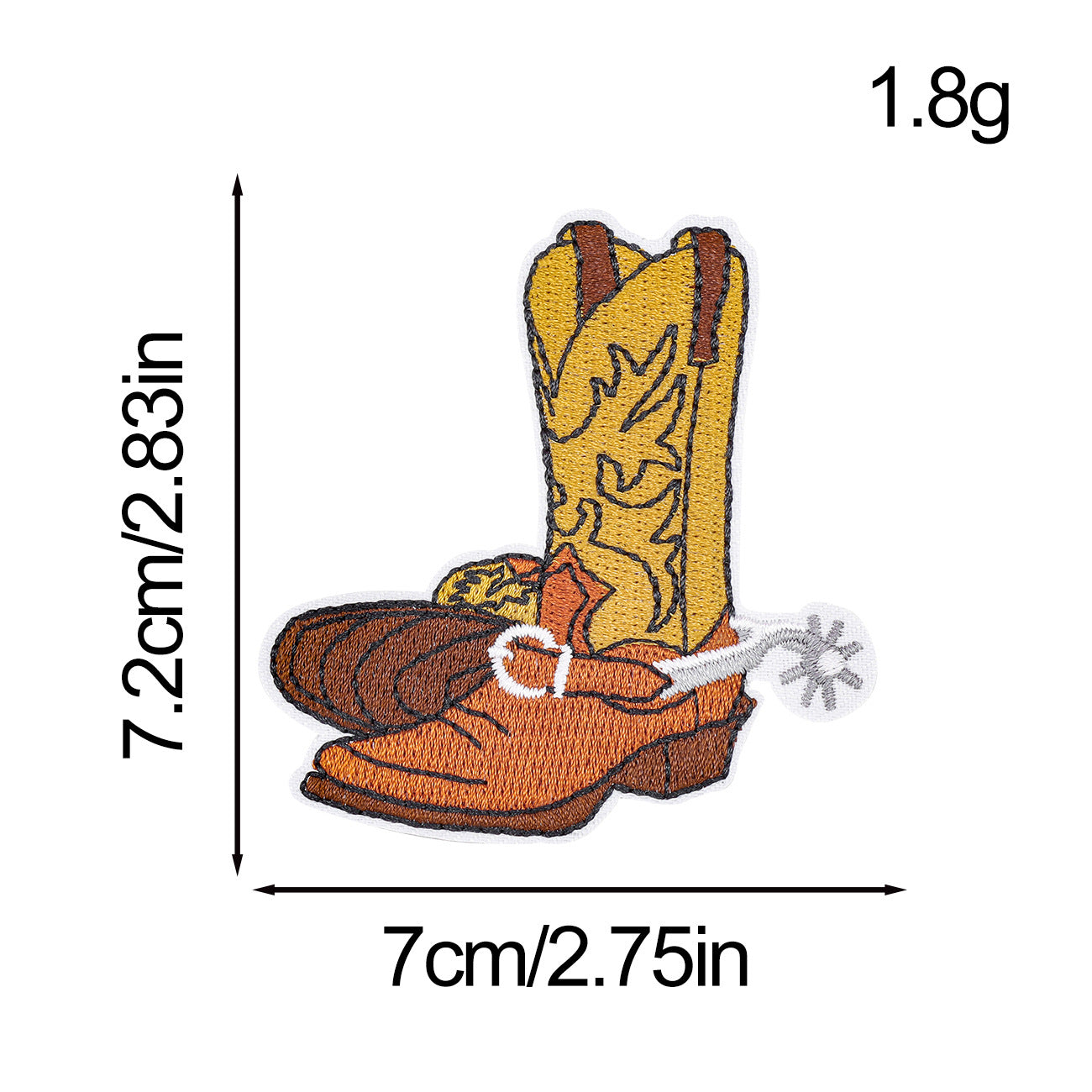 Wholesale Western patch yellow clothing accessories embroidery patch